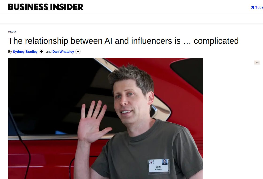 Business Insider article on AI fees and creator trust